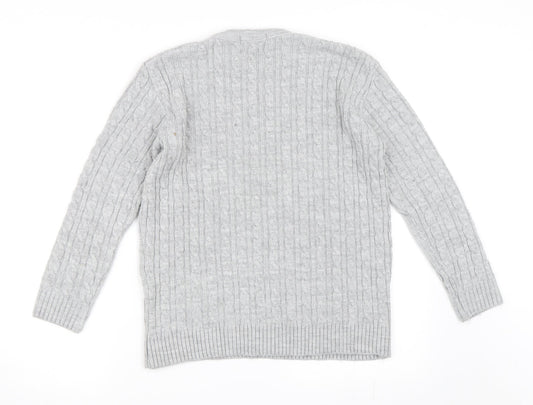 Pure & Natural Womens Grey Pullover Jumper Size S