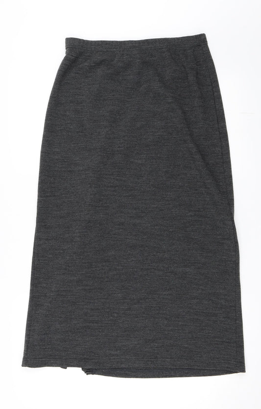 Nina Leonard Womens Grey Straight & Pencil Skirt Size S
