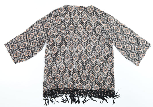 New Look Womens Multicoloured Argyle/Diamond Basic Blouse Size 10