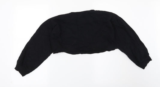 PRETTYLITTLETHING Womens Black Pullover Sweatshirt Size 6
