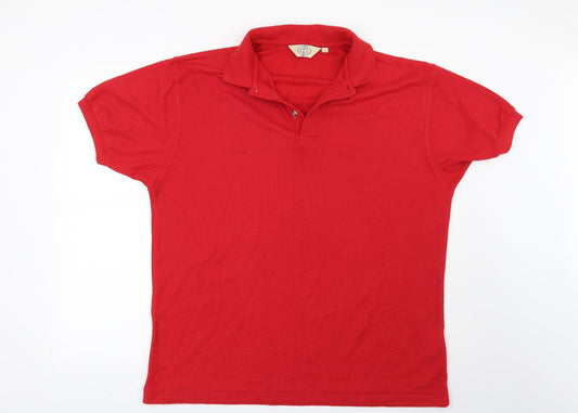 Casual Club Mens Red Polo Size L