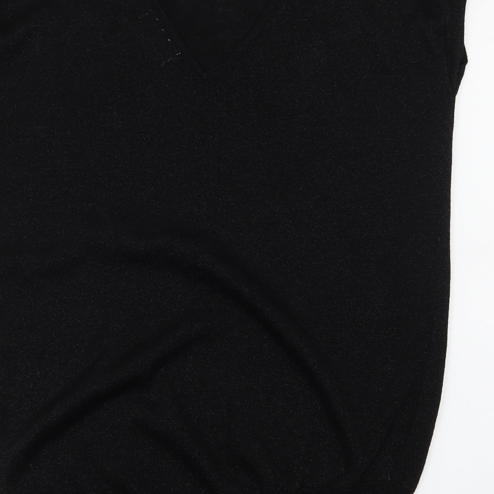 NEXT Womens Black Knit Pullover Jumper Size 12 - cut out back