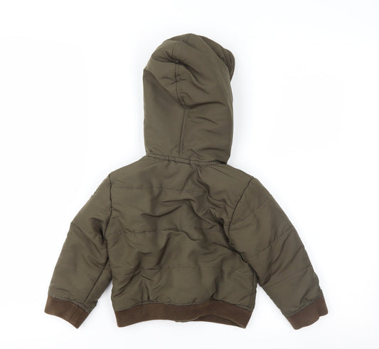 Little Me Boys Brown Puffer Jacket Jacket Size 2 Years
