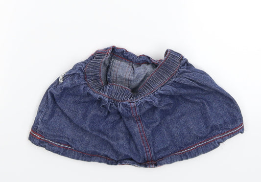 George Girls Blue Denim A-Line Skirt Size 12-18 Months