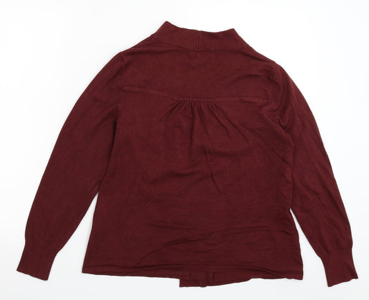 Image Womens Brown Knit Cardigan Jumper Size M