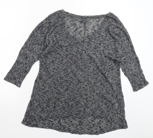 Sparkle & Fade Womens Blue Knit Pullover Jumper Size S