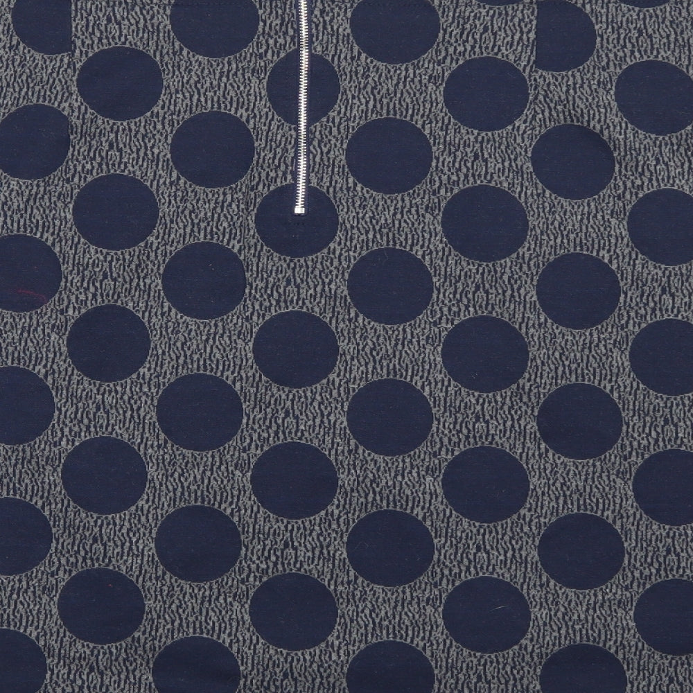 Mitzy Womens Blue Polka Dot A-Line Skirt Size 20