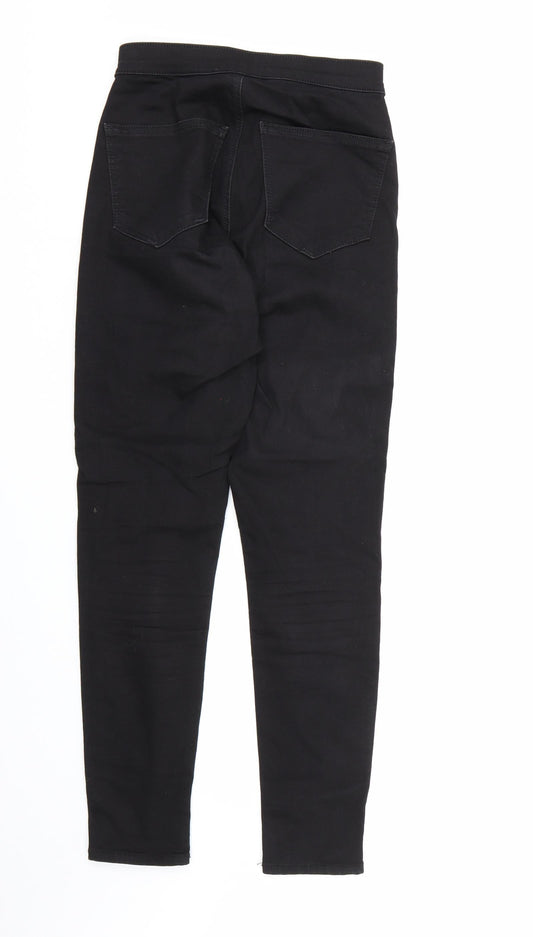 Topshop Womens Black Denim Skinny Jeans Size 28 in L32 in