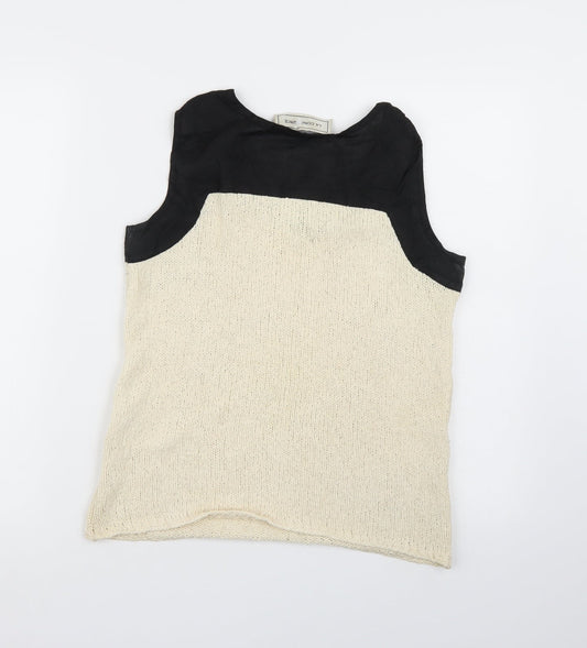 La Confidence Womens Beige Knit Pullover Jumper Size L