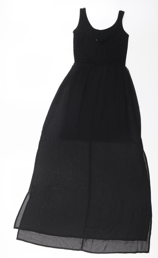 H&M Womens Black Skater Dress Size 4