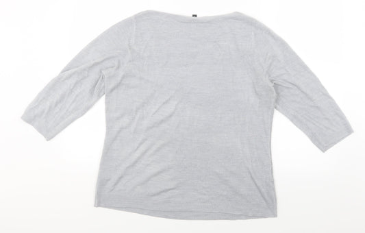 Bonmarché Womens Grey Pullover Jumper Size 18
