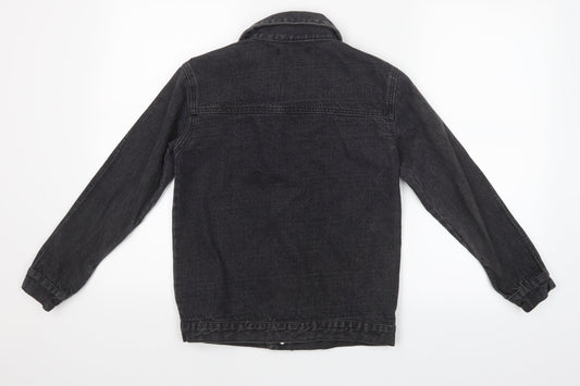 Daisy Street Womens Black Denim Jacket Size XS
