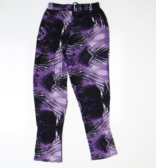 Preworn Womens Purple Geometric Trousers Size 26 in L30 in