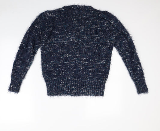 Isle Womens Blue Pullover Jumper Size M