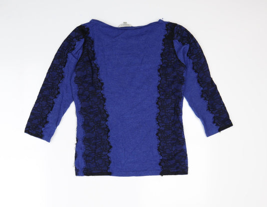 Kaliko Womens Blue Pullover Sweatshirt Size 12