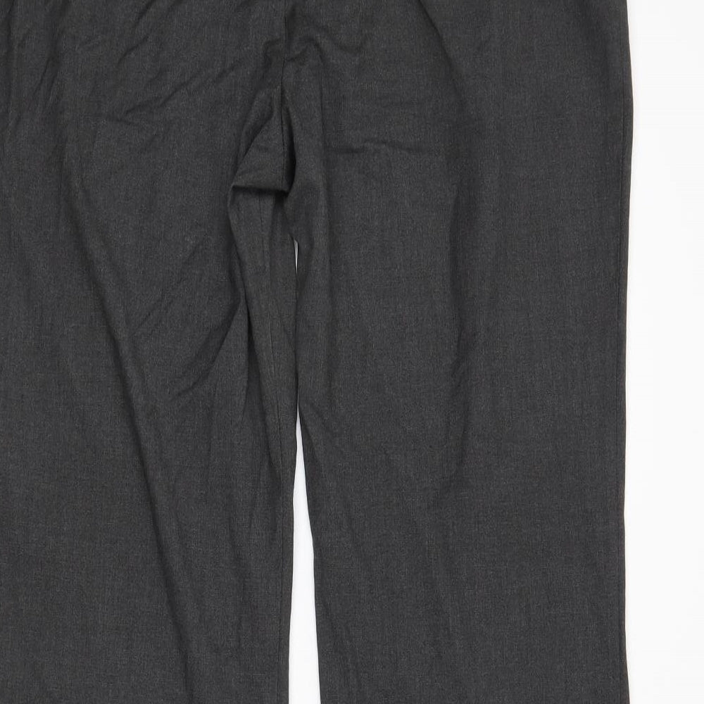 M&S Womens Grey Trousers Size 16 L29 in
