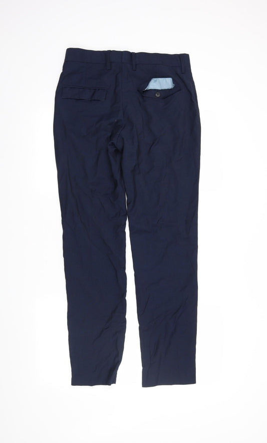 H&M Mens Blue Dress Pants Trousers Size S L29 in