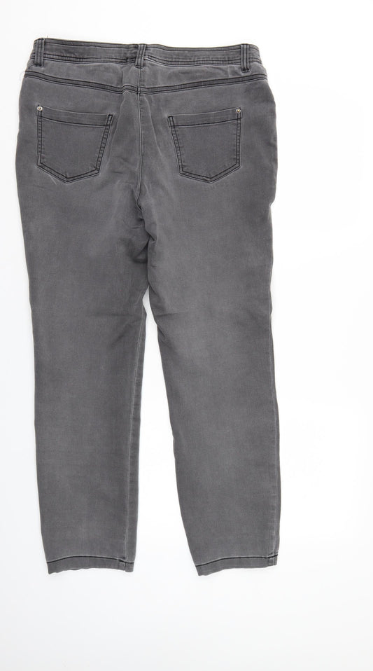 Punt Roma Womens Grey Denim Jegging Jeans Size M L26 in - Elastic Waist