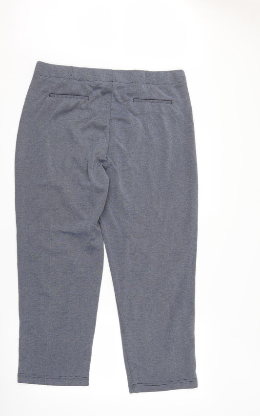 Amber Womens Blue Trousers Size 20 L25 in