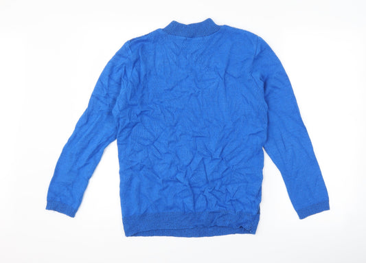 Classics Womens Blue Striped Pullover Jumper Size L