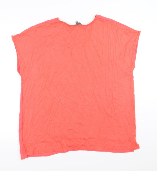 Katies Womens Pink Basic Blouse Size XL
