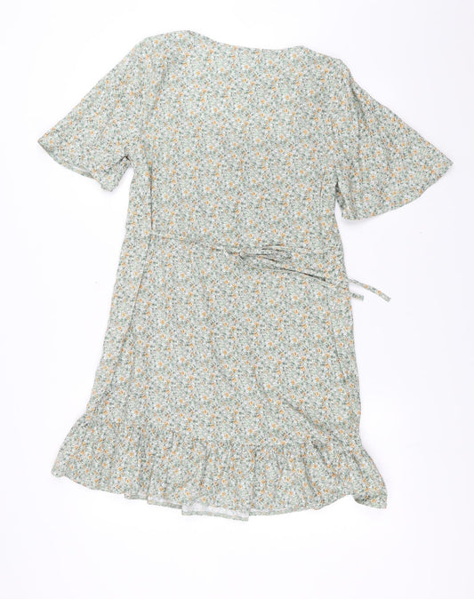 Primark Womens Green Floral Shift Size 8