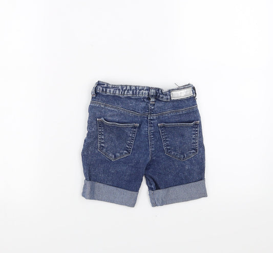 Matalan Girls Blue Denim Bermuda Shorts Size 7 Years