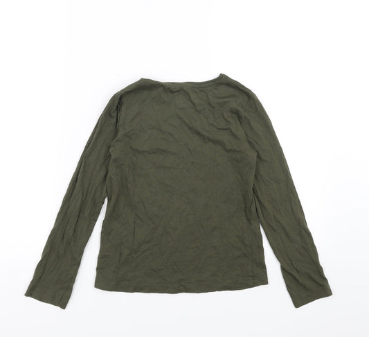 Primark Girls Green Basic T-Shirt Size 9-10 Years - brooklyn