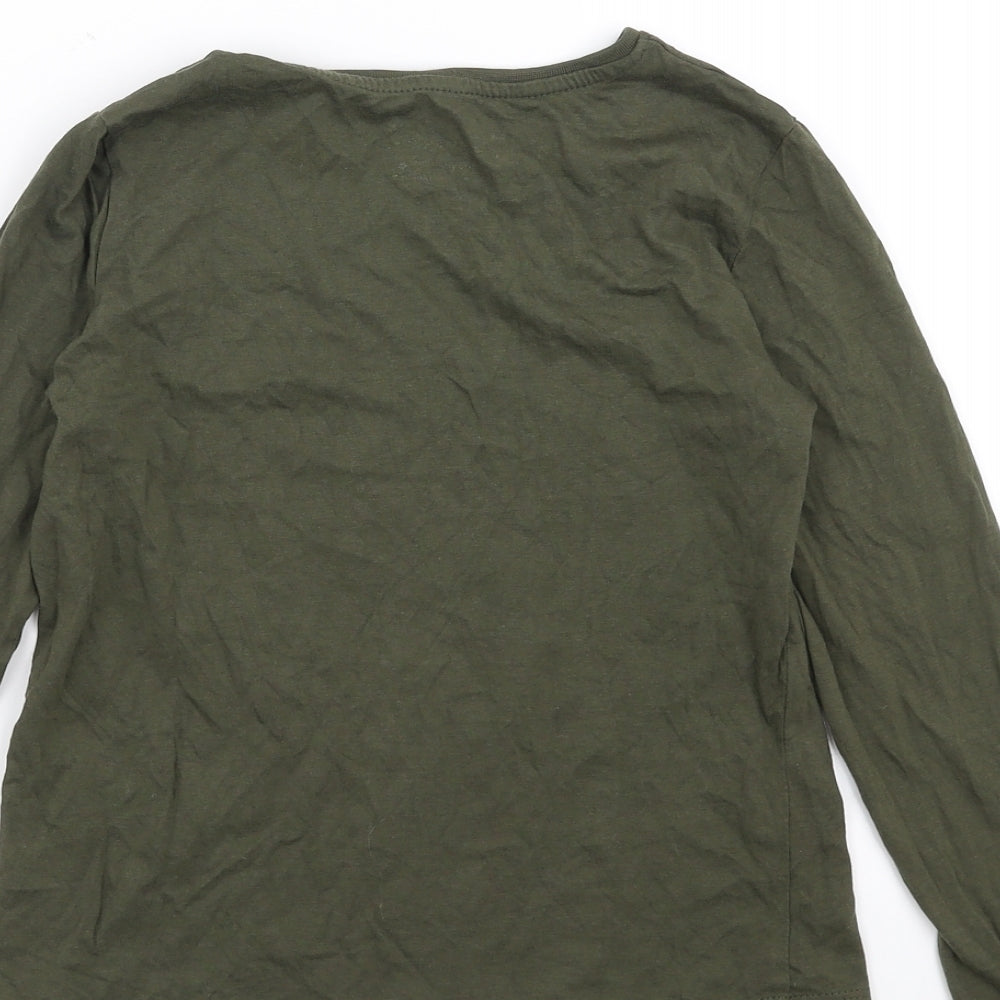 Primark Girls Green Basic T-Shirt Size 9-10 Years - brooklyn