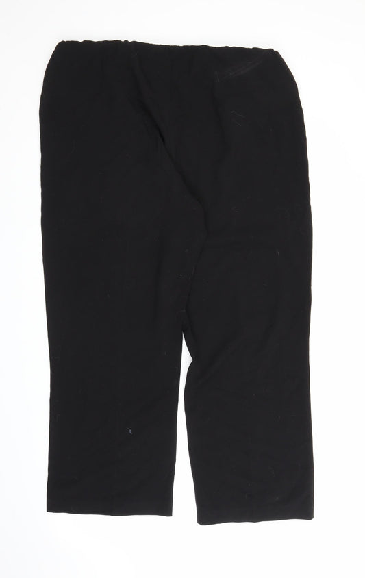 Wilkies Womens Black Capri Trousers Size 18 L26 in