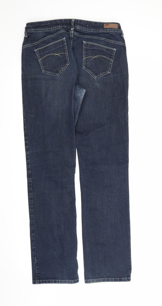 Multiblu Womens Blue Denim Straight Jeans Size 40 in L32 in