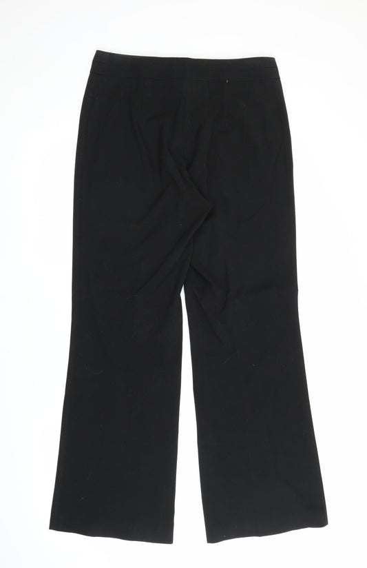 M&S Womens Black Trousers Size 10 L29 in