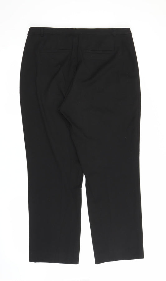 Preworn Womens Black Trousers Size M L26 in