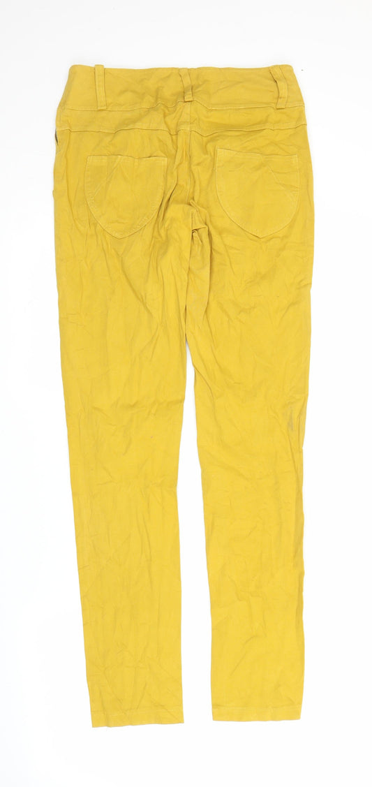 Preworn Womens Yellow Chino Trousers Size S L30 in