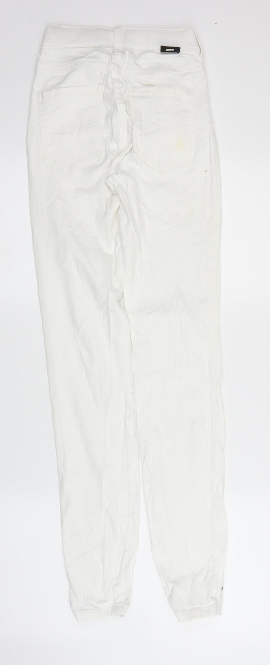 Dr Denim Womens White Denim Skinny Jeans Size S L29 in