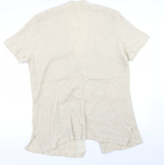 AWOMOLE Womens Beige Basic T-Shirt Size L