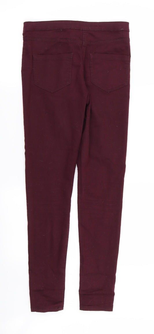DENIM AND CO Womens Red Skinny Jeans Size 8 L27 in