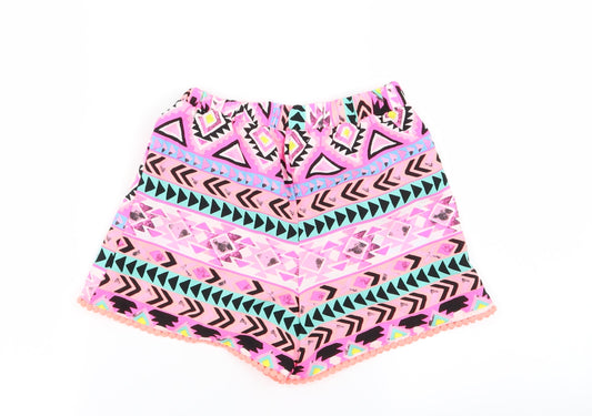 Candy Girls Multicoloured Geometric Hot Pants Shorts Size 9 Years