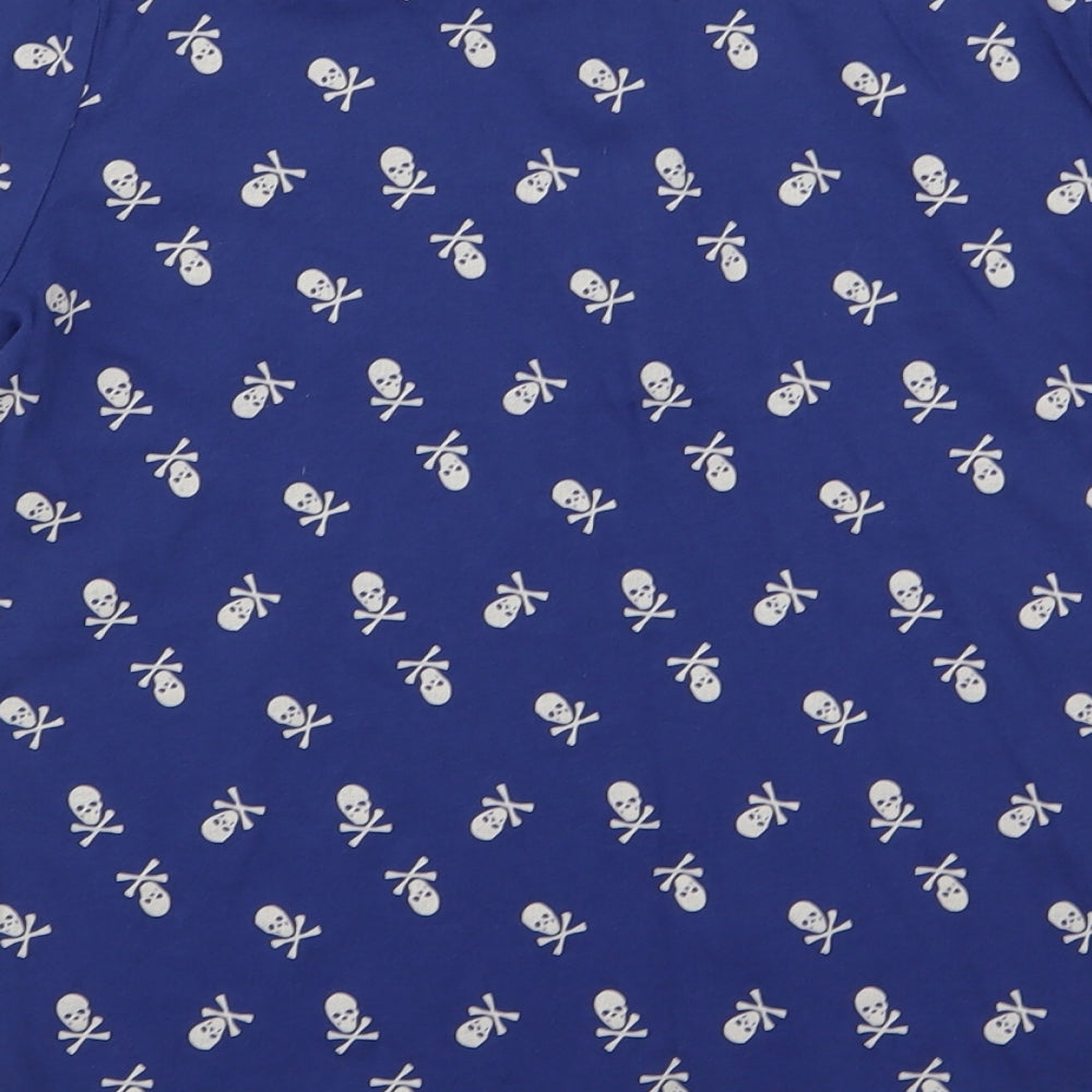boys Boys Blue Basic Polo Size 9-10 Years - skull print