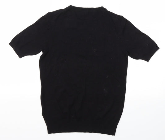 M&S Womens Black Basic T-Shirt Size 6