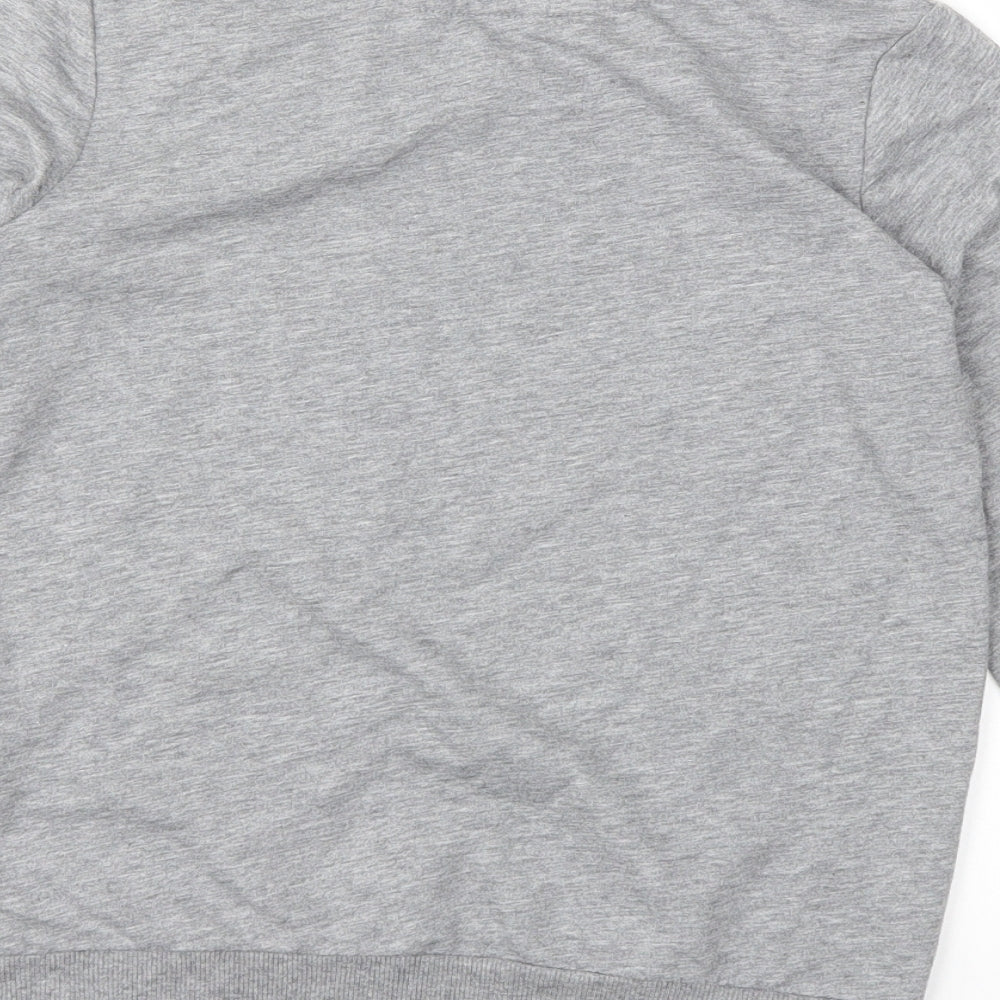 H&M Girls Grey Floral Pullover Jumper Size 10-11 Years