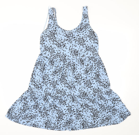 F&F Womens Blue Floral Fit & Flare Size 8