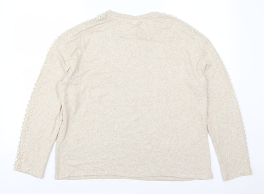 H&M Womens Beige Pullover Jumper Size L