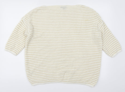 Topshop Womens Beige Pullover Jumper Size 10