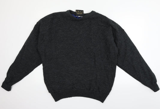 aqua perm Mens Grey Pullover Jumper Size 2XL