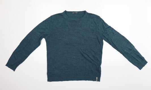 wise man Mens Blue Pullover Jumper Size L