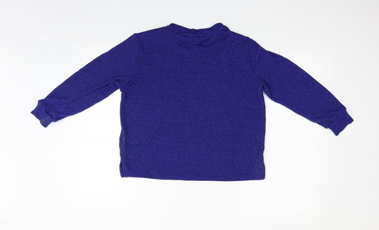Divided Womens Blue Pullover Jumper Size S