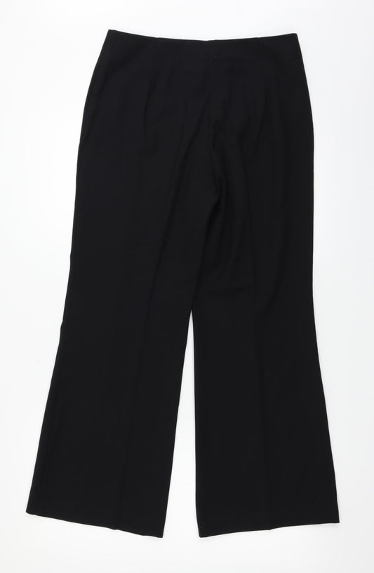 Marks and Spencer Womens Black Trousers Size 10 L26 in