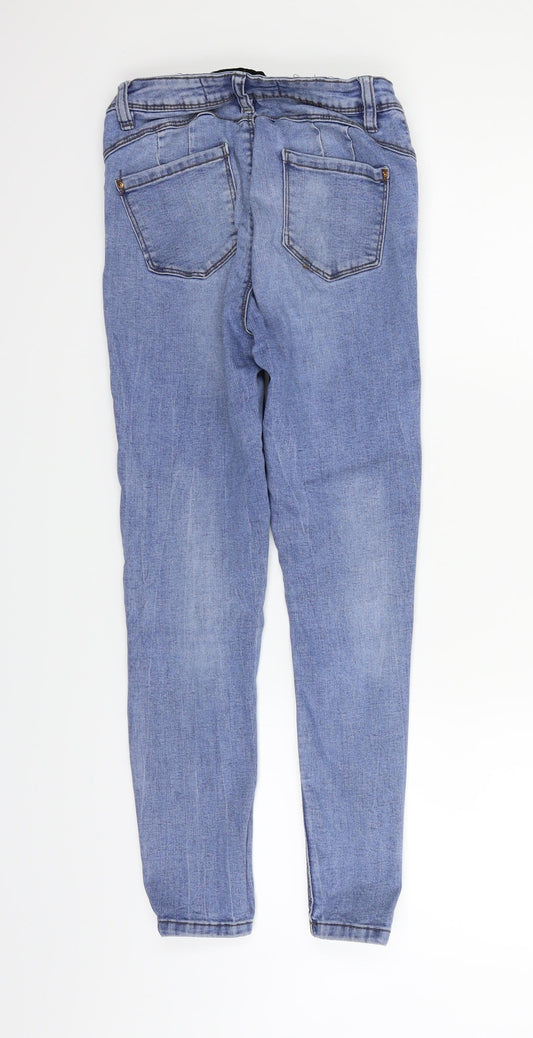 deniem & co Womens Blue Straight Jeans Size 12 L25 in