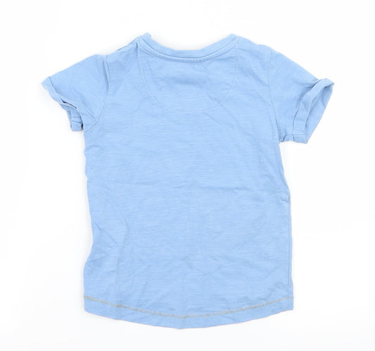 Mothercare Boys Blue Jersey Basic T-Shirt Size 9-12 Months